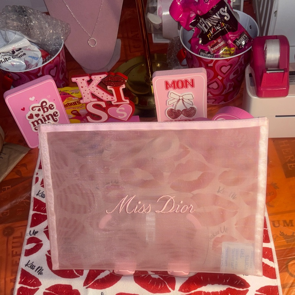 Dior Miss Dior Pink Mesh Cosmetic Pouch